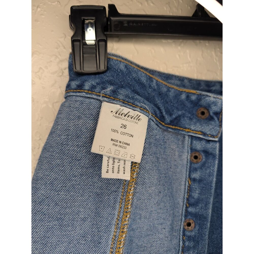 Brandy Melville Denim Mini Skirt Snap Front Button 100% Cotton Size 26 Small - Picture 6 of 10